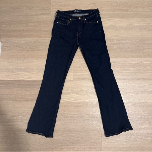 Gap Mid Rise Universal Baby Boot Cut Jeans Dark Wash 6/28 - Picture 3 of 8